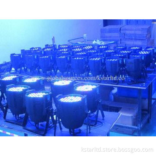 LED stage light with 54 x 1W LED, 8CH, 12 red + 18 green + 18 blue + 6 white LED, 100 to 240V